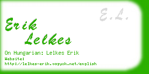 erik lelkes business card